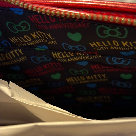 Loungefly Hello Kitty 50th Anniversary Metallic Tote Bag with coin purse - Picture 9 of 10